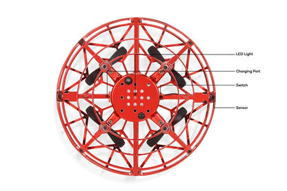 Galactic Gesture Controlled Mini Drone - Red