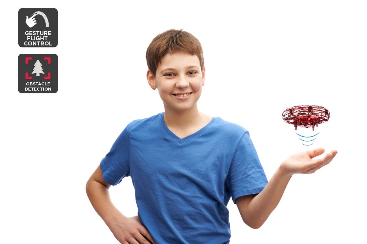 Galactic Gesture Controlled Mini Drone - Red