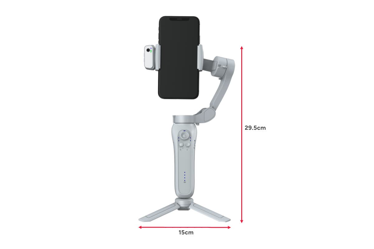 Kogan 3-Axis Portable Phone Gimbal with AI Tracking and Dimmable Light