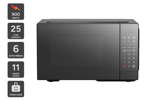 Kogan 25L Microwave with Mirror Finish (Black) - Auzzistore