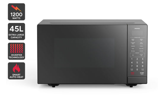 Kogan 45L Inverter Microwave with Mirror Finish (Black) - Auzzistore
