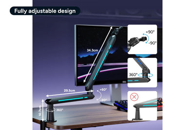 Kogan RGB Microphone Boom Arm