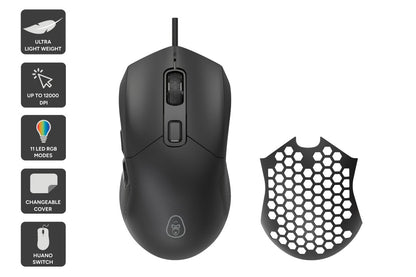 Gorilla Gaming GM121 RGB Ultralight Gaming Mouse  - 67g)