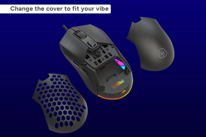 Gorilla Gaming GM121 RGB Ultralight Gaming Mouse  - 67g)