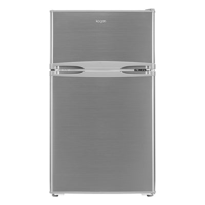 Kogan 85L Top Mount Fridge Stainless Steel Compact Quiet Design