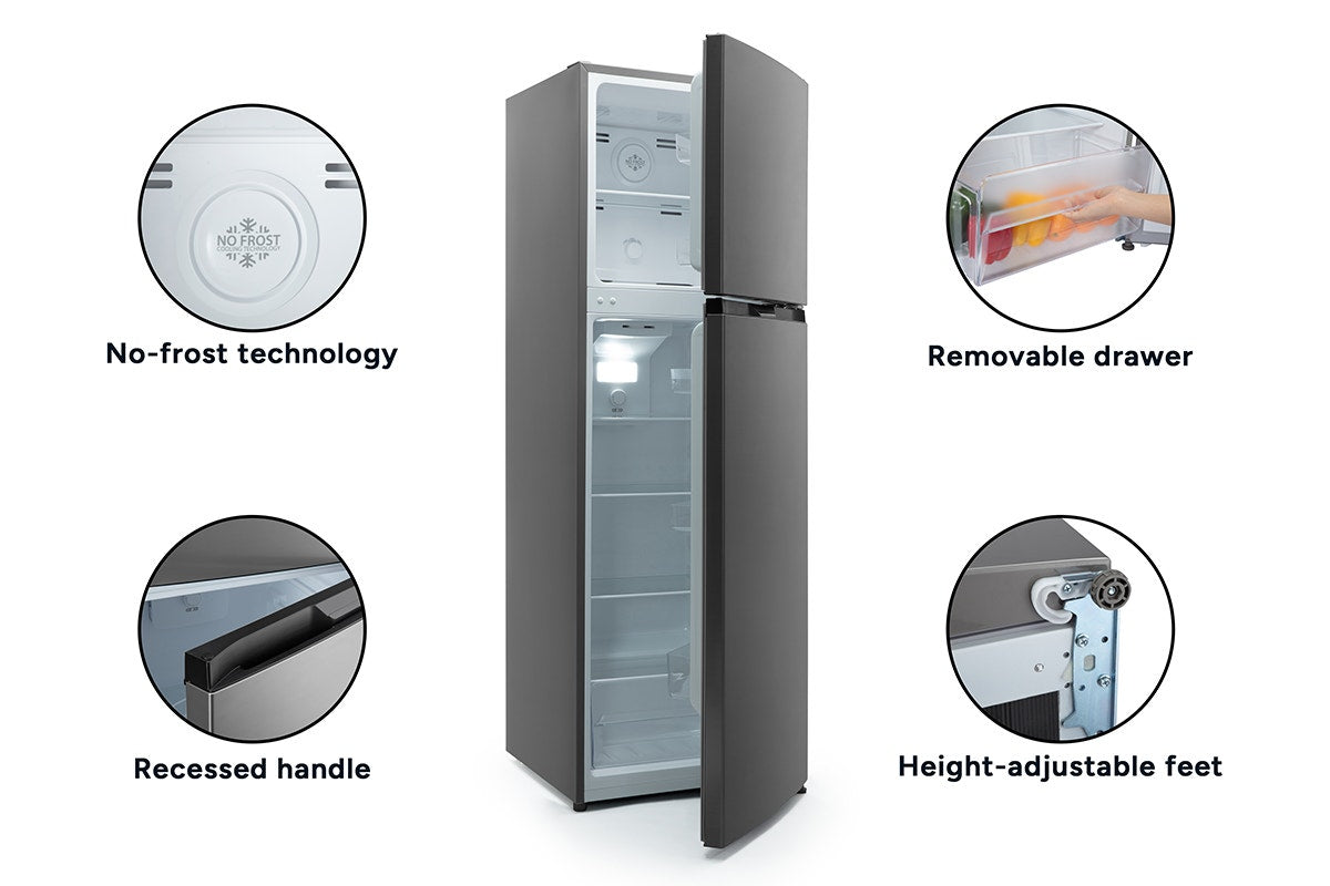 Kogan 247L Top Mount Fridge (Stainless Steel)