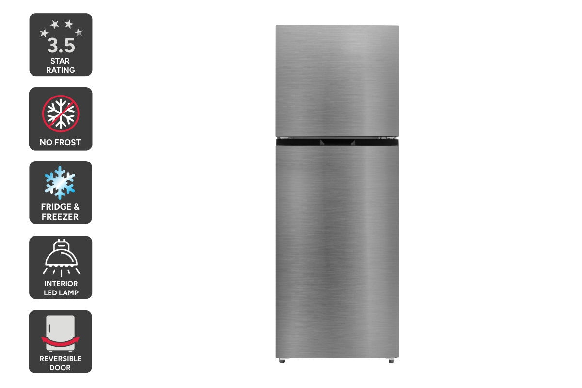 Kogan 334L Top Mount Fridge (Dark Stainless Steel)