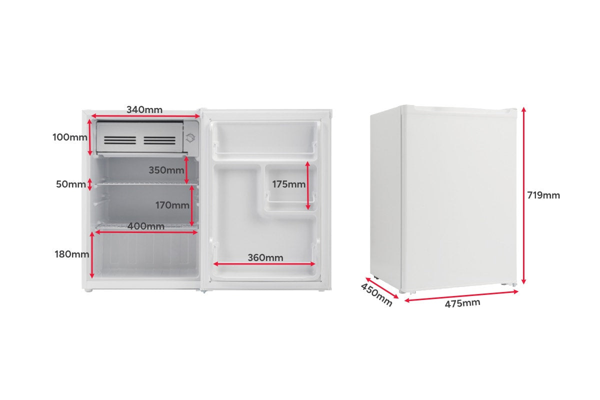 Kogan 75L Bar Fridge (White)