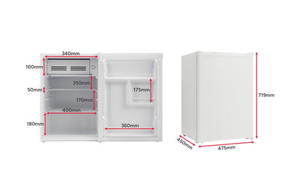 Kogan 75L Bar Fridge (White)