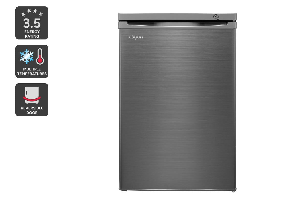 Kogan 91L Upright Freezer (Stainless Steel)