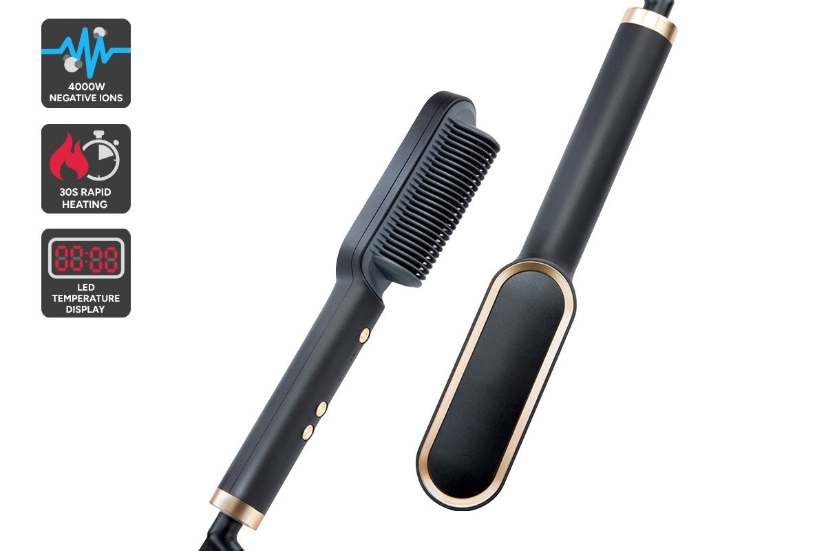 Kogan Heated Ionic Hair Brush Straightener