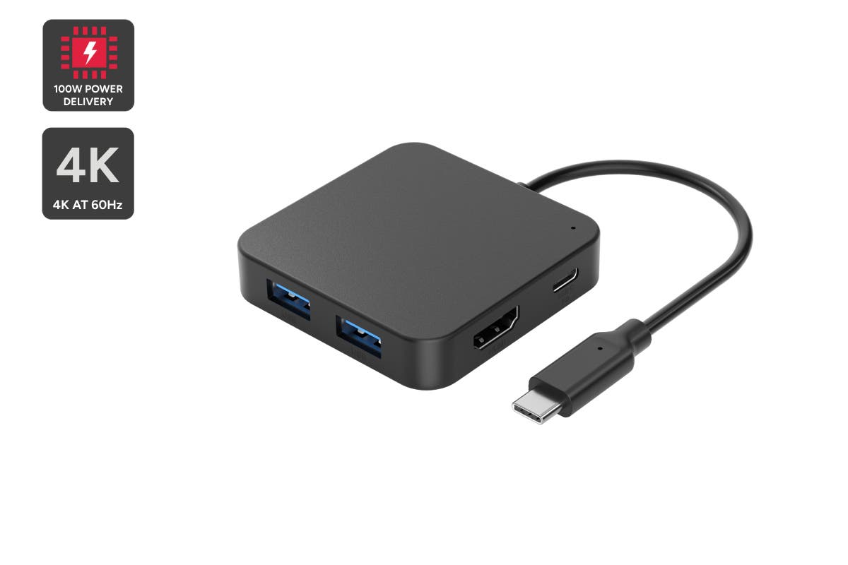 Kogan 6-in-1 100W PD USB-C Hub for PC and Tablets (4K, 60Hz)