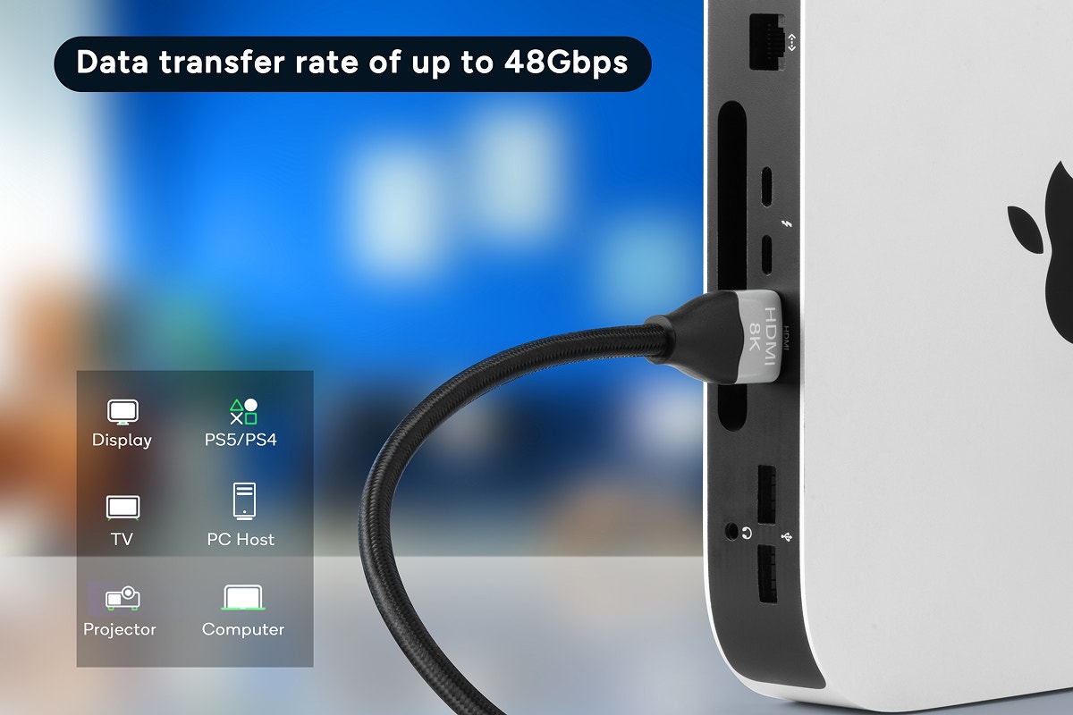 Kogan HDMI 2.1 Braided 8K Cable (1.5m)