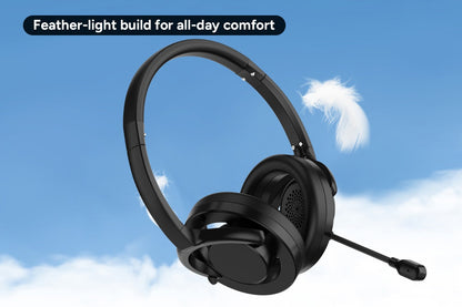 Kogan Noise-Cancelling Office Headset with Microphone and In-Line Call Control