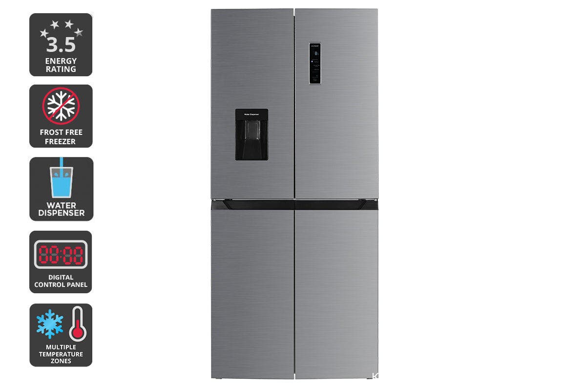 Kogan 464L French Door Fridge with Water Dispenser (Stainless Steel)