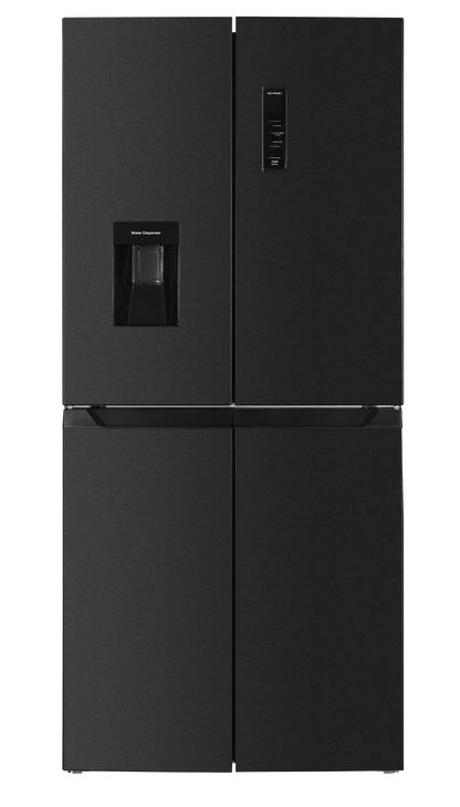 Kogan 464L French Door Fridge with Water Dispenser (Black Stainless Steel)