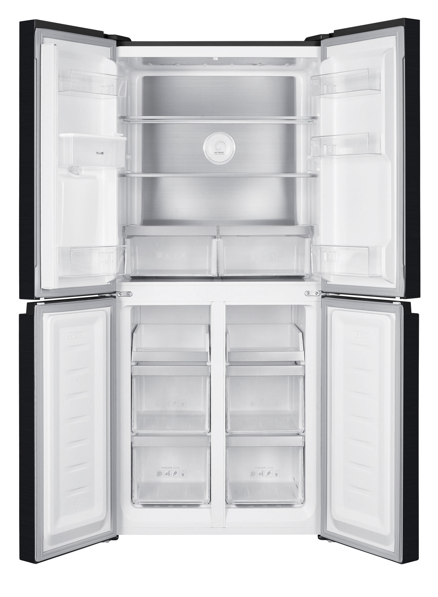 Kogan 464L French Door Fridge with Water Dispenser (Black Stainless Steel)