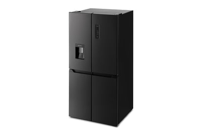 Kogan 464L French Door Fridge with Water Dispenser (Black Stainless Steel)