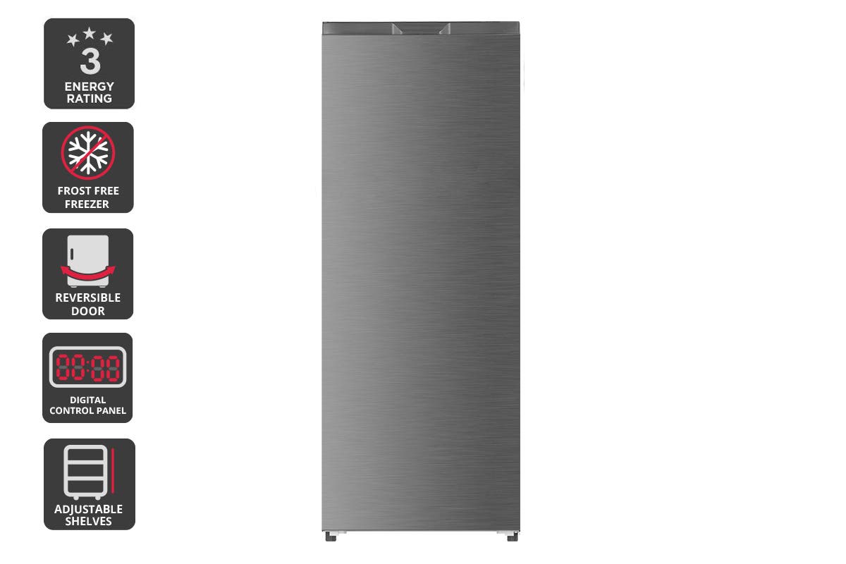 Kogan 161L Upright Freezer Frost Free Stainless Steel