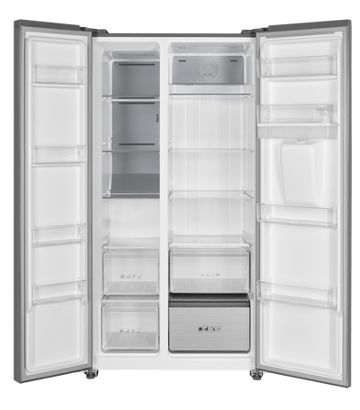 Kogan 592L Side by Side Fridge with Water Dispenser Stainless Steel