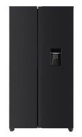 Kogan 592L Side by Side Fridge with Water Dispenser  - Black Stainless Steel