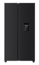 Kogan 592L Side by Side Fridge with Water Dispenser  - Black Stainless Steel)