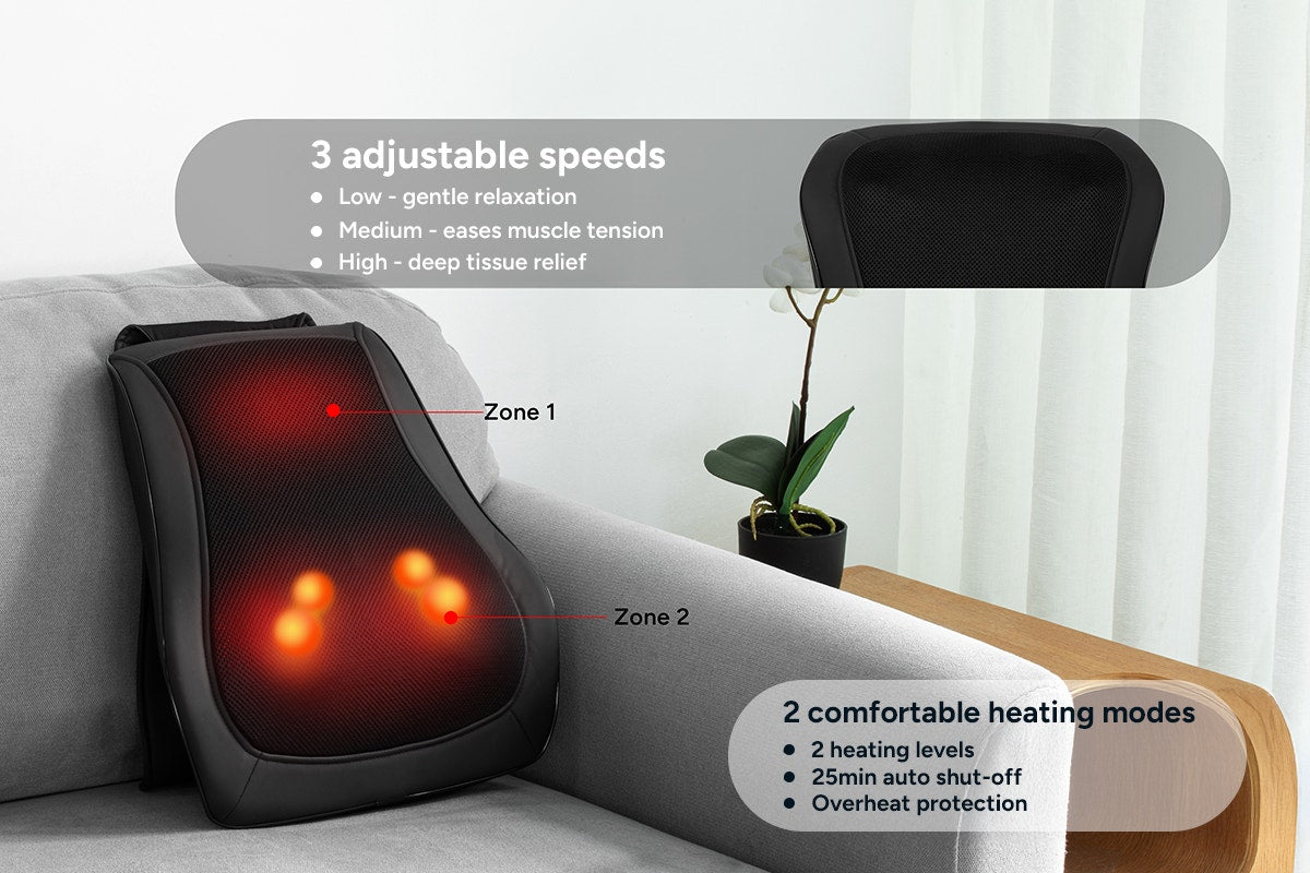 Kogan Heated Shiatsu Neck and Back Massage Pillow