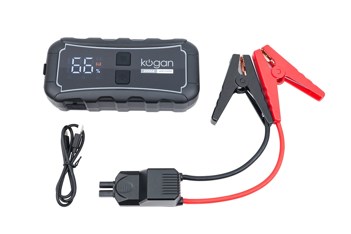 Kogan 2-in-1 12000mAh 2000A Portable Jump Starter and Power Bank