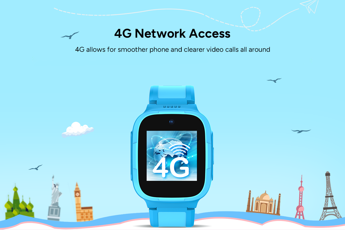 Kogan Kids 4G GPS Smart Watch with Video Calling (Blue)
