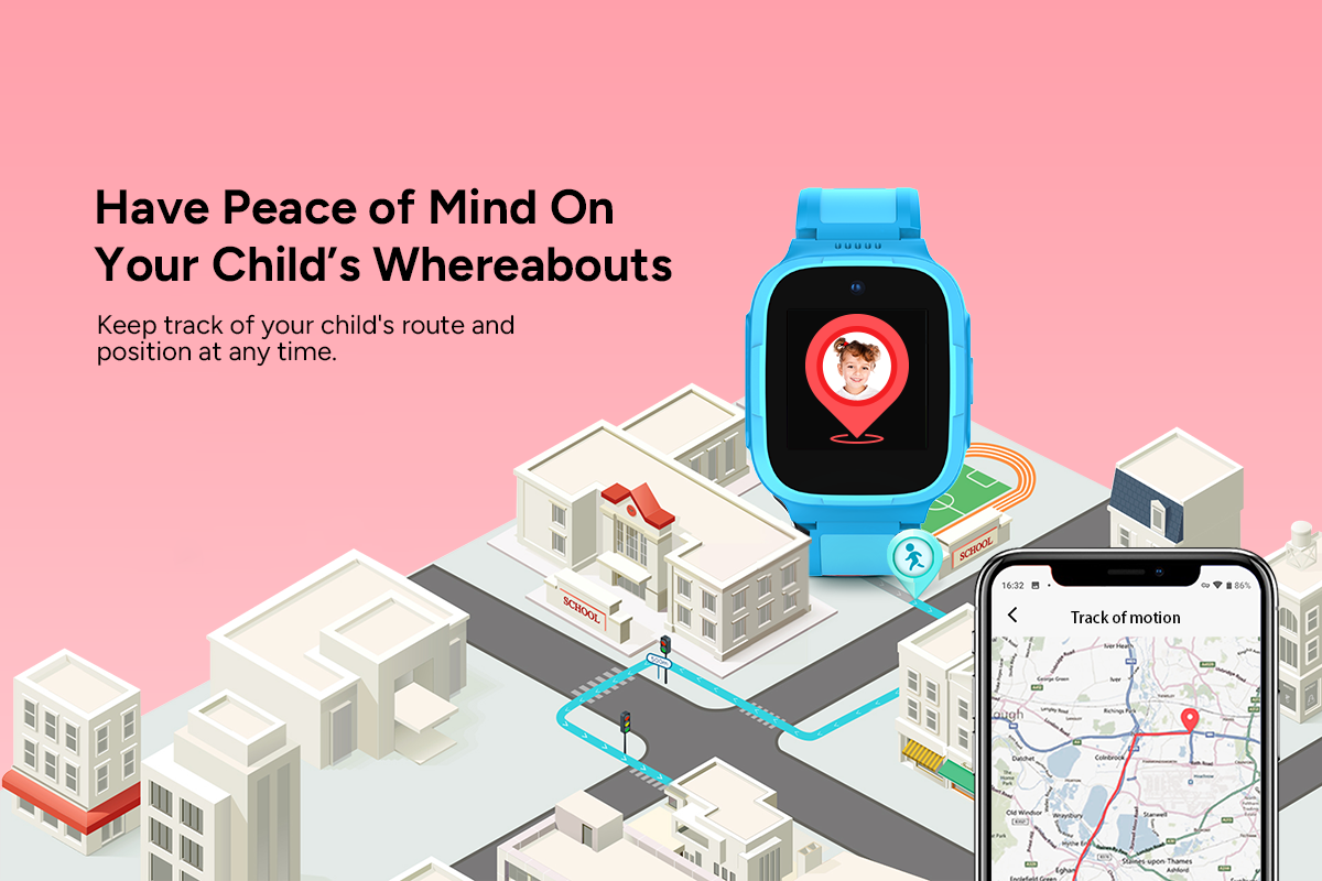 Kogan Kids 4G GPS Smart Watch with Video Calling (Blue)