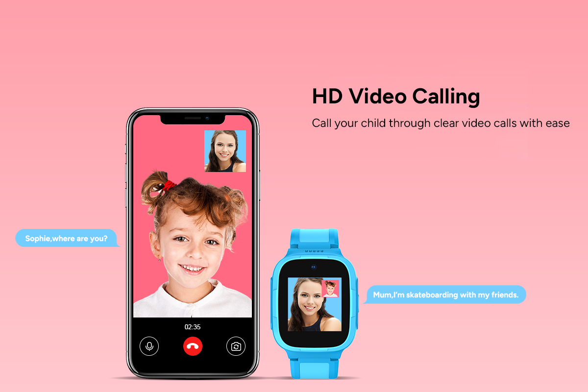 Kogan Kids 4G GPS Smart Watch with Video Calling (Blue)
