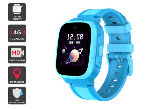 Kogan Kids 4G GPS Smart Watch with Video Calling (Blue)