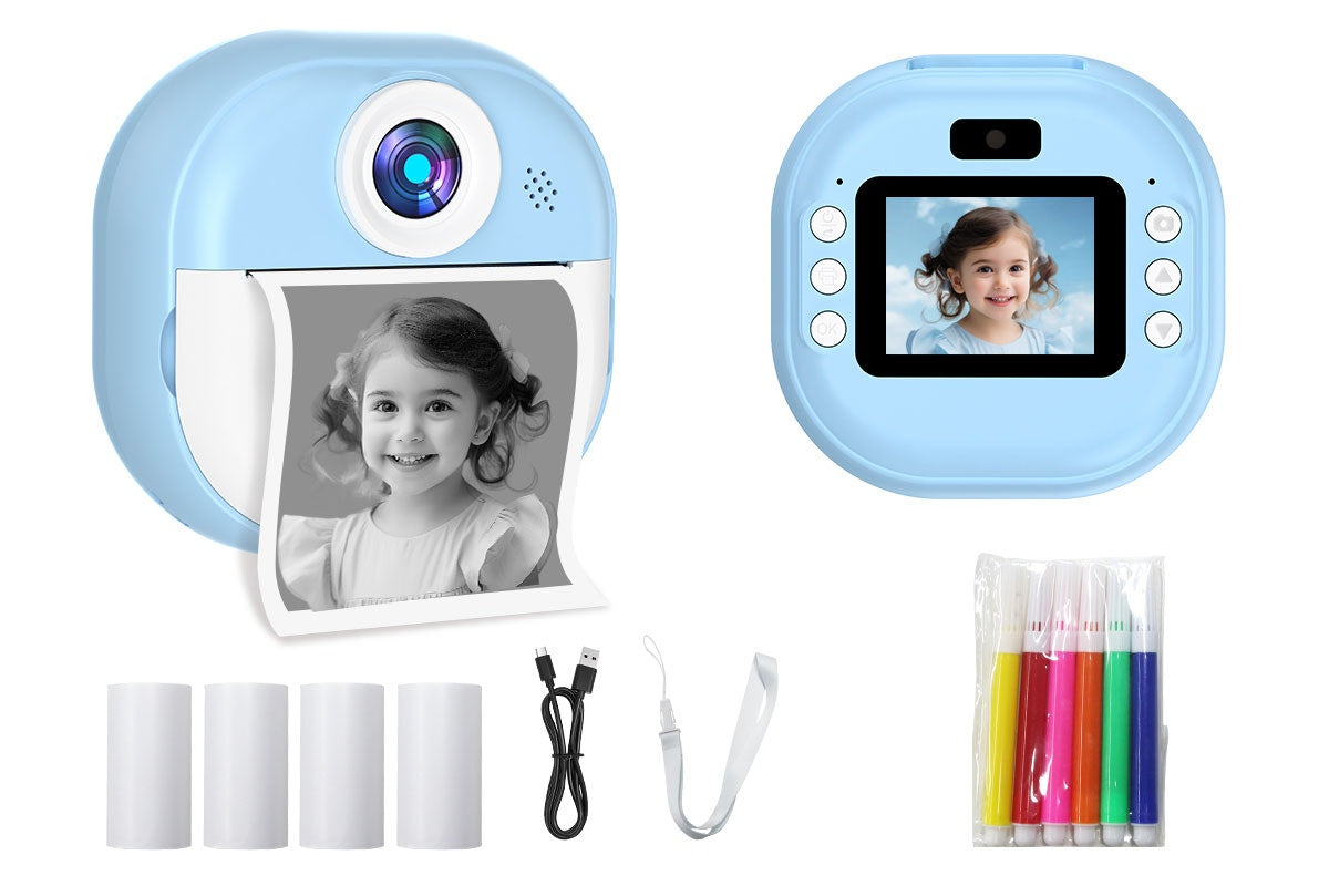 Kogan Kids Instant Print Digital Camera with 4 Rolls (Blue)