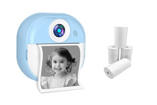 Kogan Kids Instant Print Digital Camera with 4 Rolls (Blue)