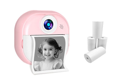 Kogan Kids Instant Print Digital Camera with 4 Rolls (Pink)