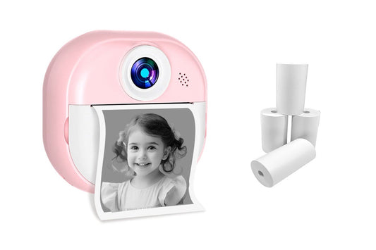 Kogan Kids Instant Print Digital Camera with 4 Rolls (Pink)