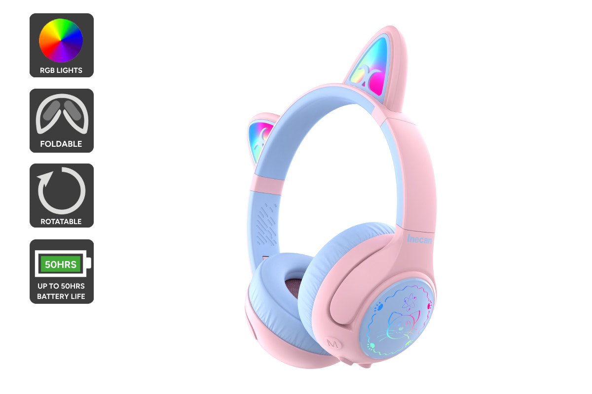 Kogan Kids Volume Limited Cat Ear Wireless Headphones