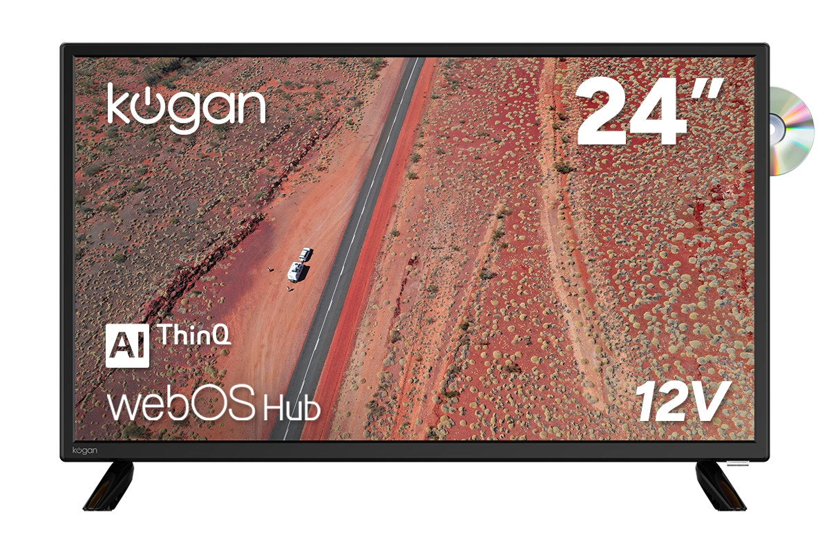 Kogan 24" LED WebOS ThinQ AI 12V Smart TV & DVD Combo - D97S