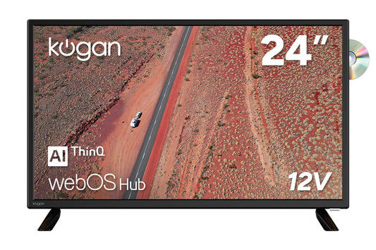 Kogan 24" LED WebOS ThinQ AI 12V Smart TV & DVD Combo - D97S