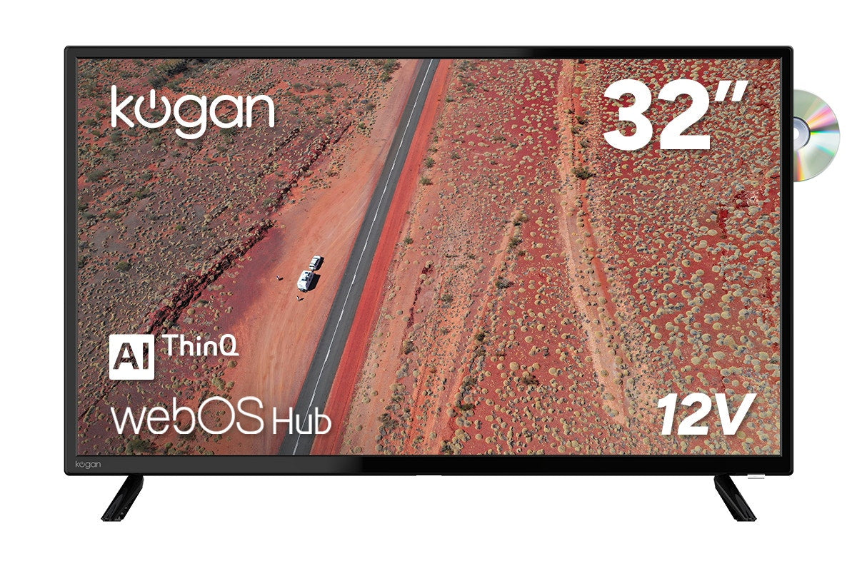 Kogan 32" LED WebOS ThinQ AI 12V Smart TV & DVD Combo - D97S