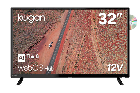 Kogan 32" LED WebOS ThinQ AI 12V Smart TV & DVD Combo - D97S