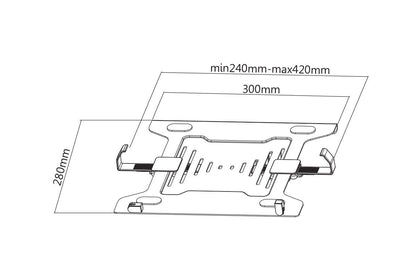 Kogan Laptop Holder for VESA Monitor Mount for 10" - 15.6â€ Screen Laptops