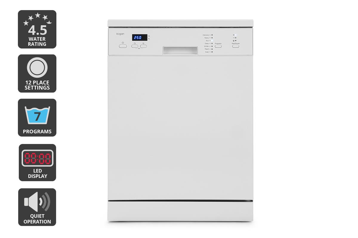 Kogan 60cm Freestanding Dishwasher (12 Place, White) - Auzzistore