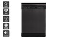 Kogan 60cm Freestanding Dishwasher (15 Place, Black Stainless Steel)