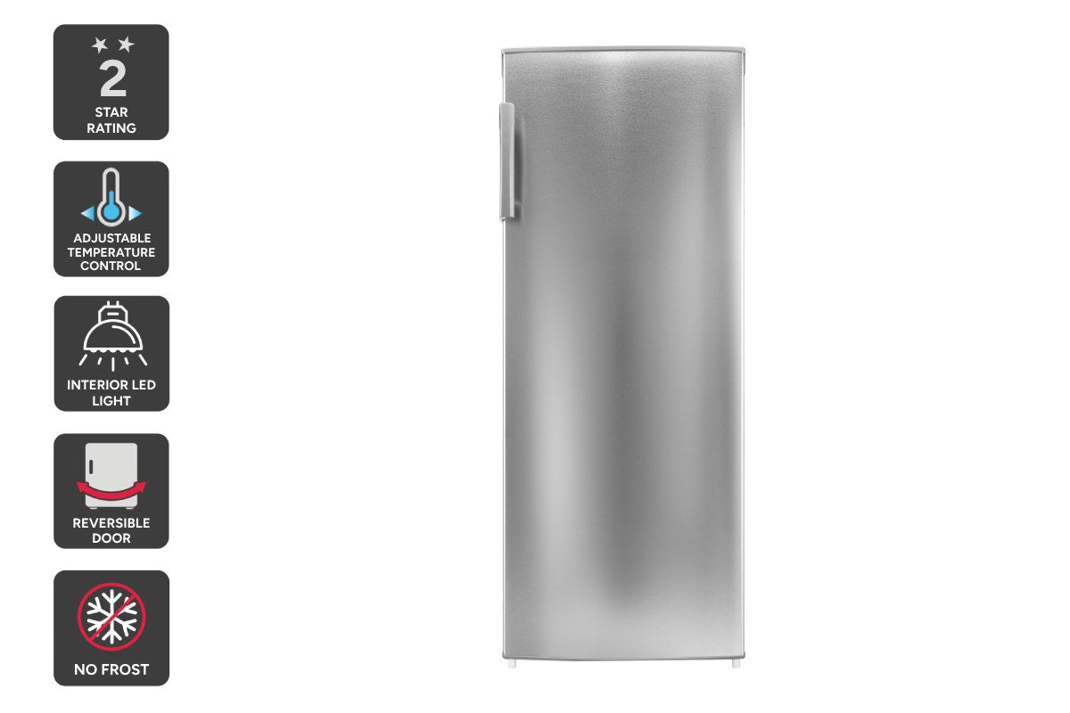 Kogan 230L Upright Fridge (Stainless Steel)