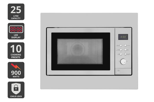 Kogan 25L Built-in Convection Microwave with Grill (Stainless Steel) - Auzzistore