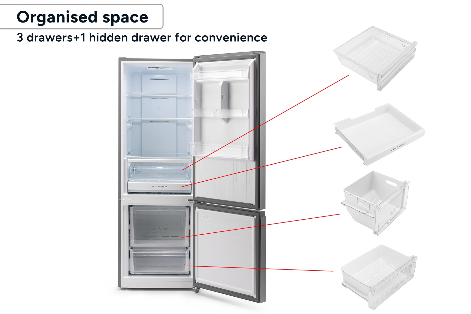 Kogan 325L Bottom Mount Fridge (Stainless Steel)