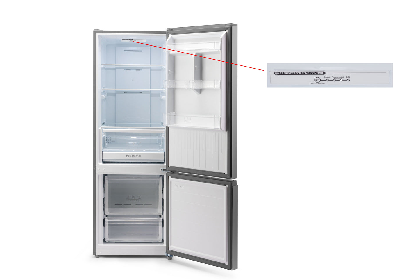Kogan 325L Bottom Mount Fridge (Stainless Steel)