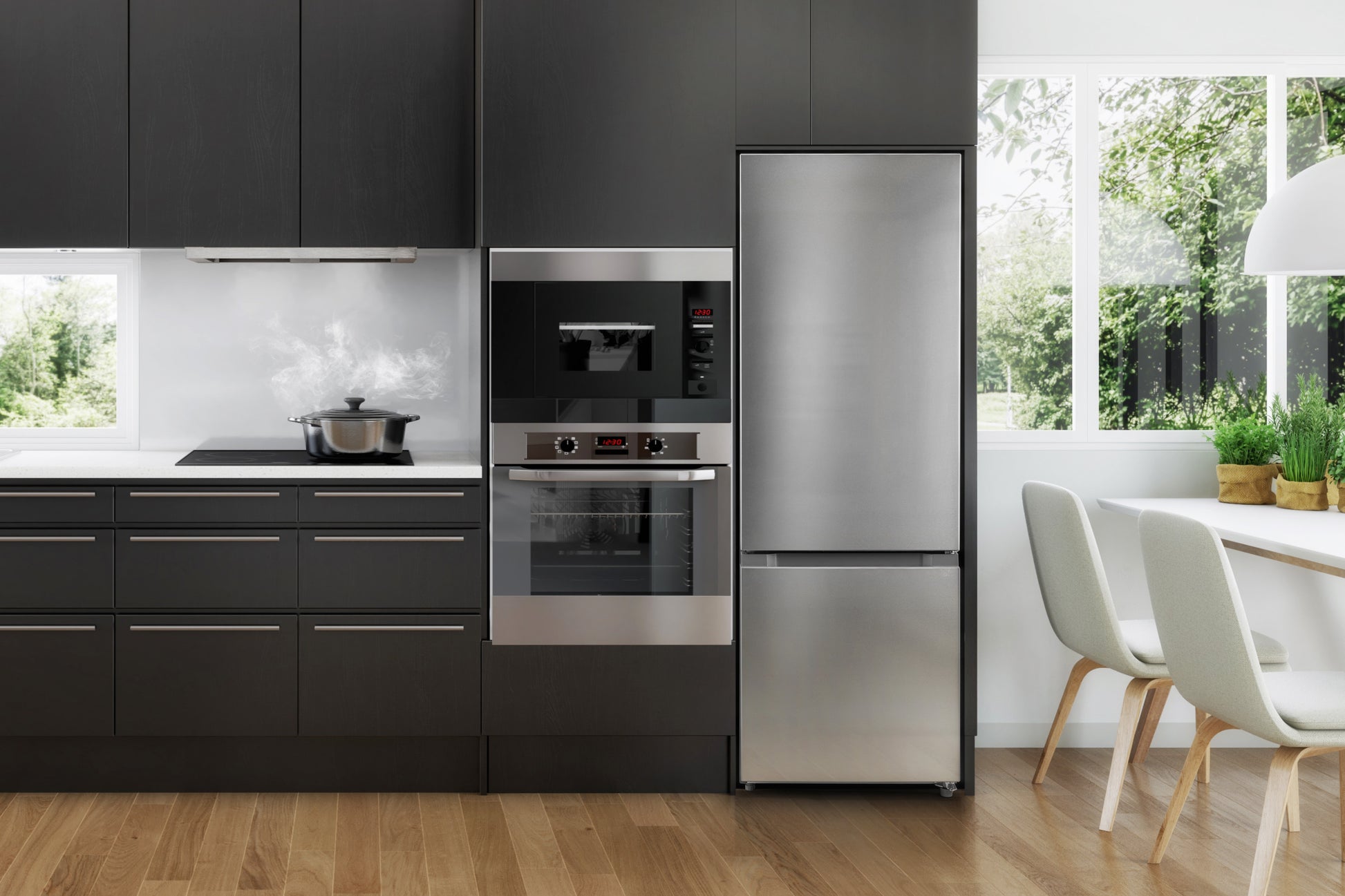 Kogan 325L Bottom Mount Fridge (Stainless Steel)