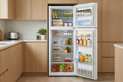Kogan 338L Top Mount Fridge White Inverter 4 Star Energy